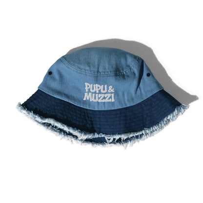 כובע דלי ג'ינס PUPU &amp; MUZZI® בגימור מצופה