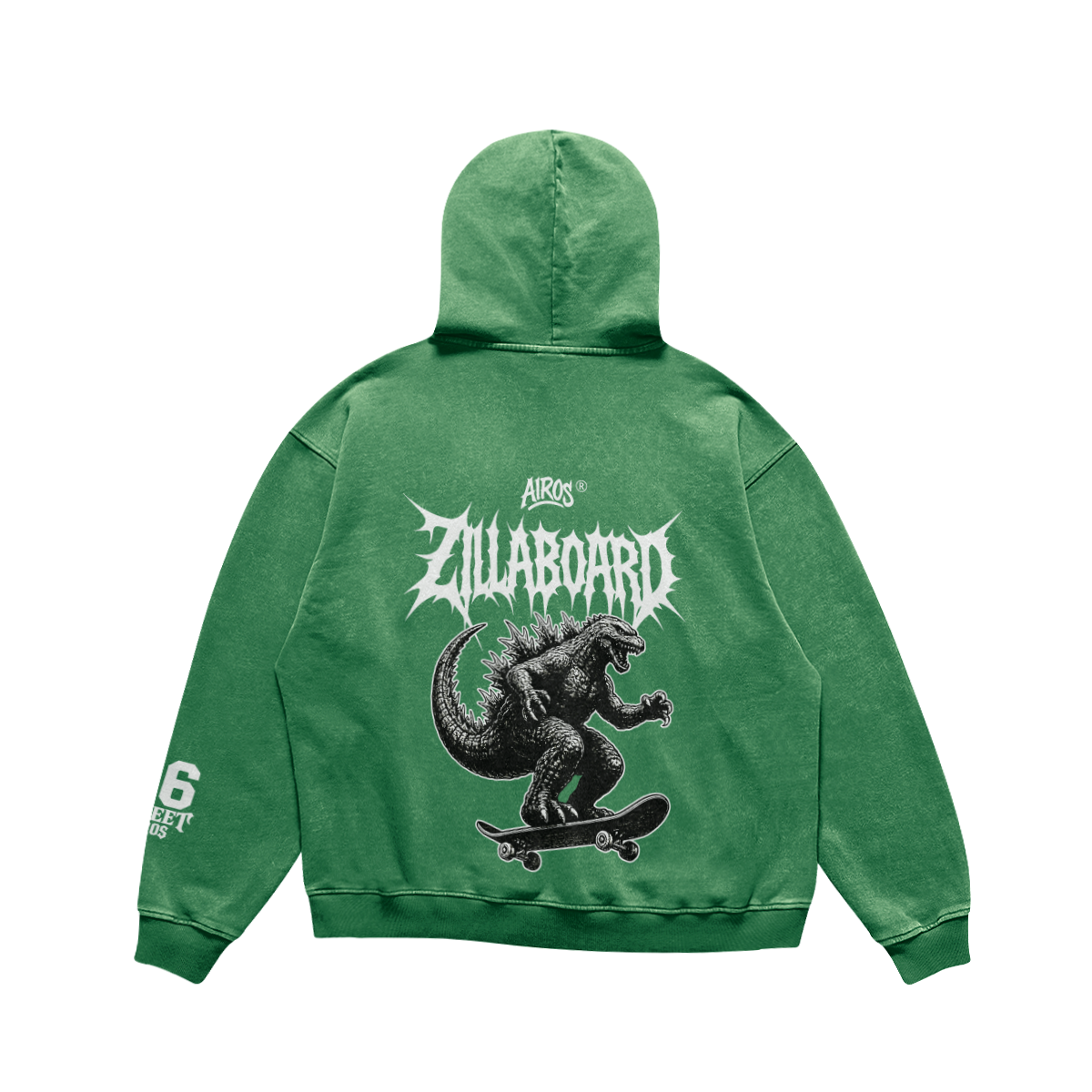 zillaboard streetwear skater hoodie green