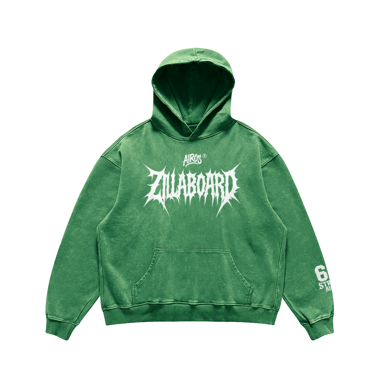 zillaboard streetwear skater hoodie green