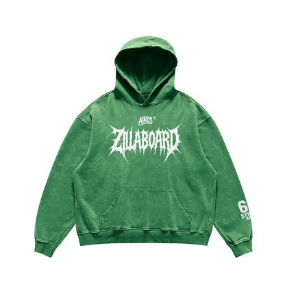 zillaboard streetwear skater hoodie green